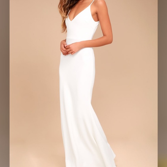 Lulu’s White Maxi Dress - Small - Picture 2 of 6